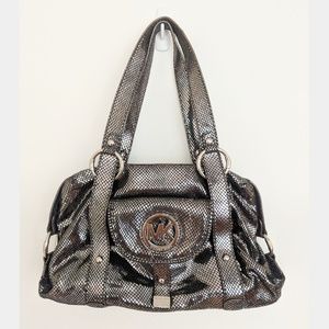 Michael Kors Black & Silver Metallic Purse